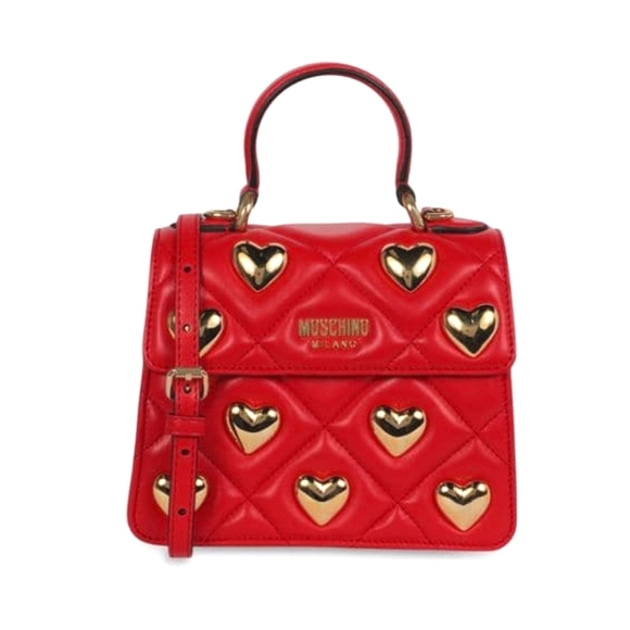 Moschino Handbags - NWT MOSCHINO RED LEATHER BAG
